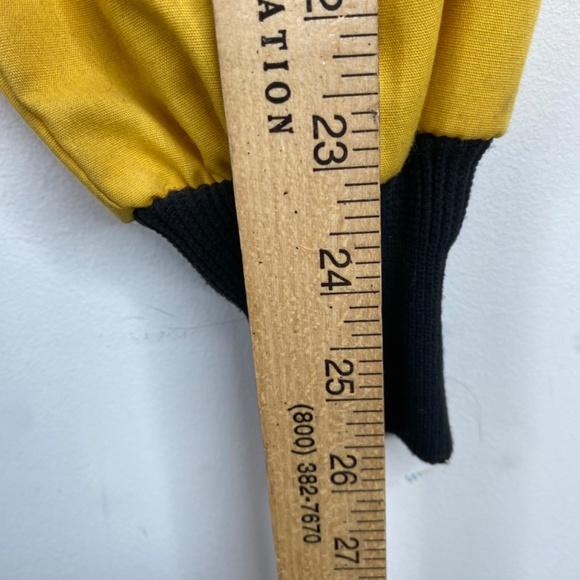 VTG Yamaha Jacket M 70s Unlined Yellow Motocross Moto Racing Medal Patch Pocket - Picture 13 of 14